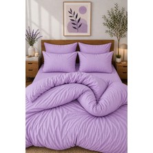 More Home  Çift Kişilik Yorgan Kılıfı + Yastık Kılıfı (Çarşafsız) Lila