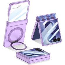 Ceponya Galaxy Z Flip 8 Kılıf Magsafe Şarj Özellikli Kıpta Kpt-06 Ring Standlı Kapak