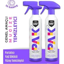 2 Adet Mucize Köpük Temizleyici Sprey Pak 500ML Yağ Sökücü Yüzey Temizleyici Parlatıcı Paks
