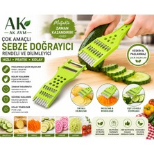 Ak Avm Çok Fonksiyonlu Mini Soyucu Dilimleyici Rende Paslanmaz Çelik Sebze Meyve Aparatı