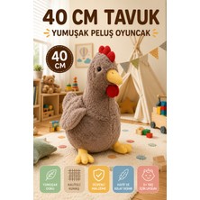 Open City 40 cm Kahverengi Tavuk Peluş Oyuncak Yumuşak Dokulu Sevimli Çocuk Oyun Arkadaşı Dekoratif Peluş Toy!
