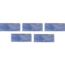 2026 Haftalık Masa Ajandası, 12X33,5 Cm, Mavi, 5 Adet PRA-13340749-1311