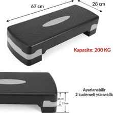 Step Tahtası 2 Kademeli Yükseklik Ayarlı Fitness Egzersiz Aleti 250KG Kapasiteli Aerobik Tahtası