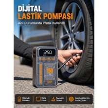 Shopwave 150 Psı Kablosuz Dijital Ekranlı Taşınabilir Araç Lastik Pompası