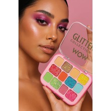 12'li Glitter Far Paleti No:01 – Yarı Mat & Işıltılı Renkler – Yüksek Pigmentli Çok Renkl