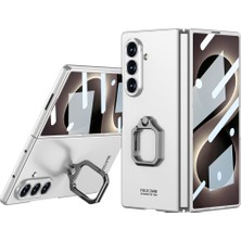 Ceponya Galaxy Z Fold 8 Ultra Kılıf Kıpta Flip Ring Kamera Korumalı Kapak