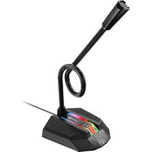 MC15 | Siyah | Oyuncu Mikrofonu | USB Bağlantı | Masaüstü Mikrofon
