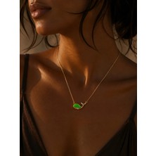 Lovecharm Yeşil Balina Figürlü Gold Kolye – Zarif ve Sevimli Tasarım 🐋✨