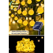 Technosmart Solar 30 Ledli Top 8 Modlu Sarı Işık Bahçe Aydınlatma Dekorasyon Güneş Enerjili