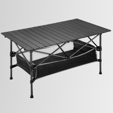 Funky Chaırs Family Large Katlanabilir Alüminyum Kamp Masası (95X55X68CM) – Siyah