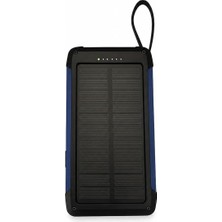 3'ü 1 Arada Solar Powerbank Mavi