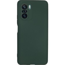 Eco Port Xiaomi Poco F3 Kılıf Nano Içi Kadife Silikon - Koyu Yeşil