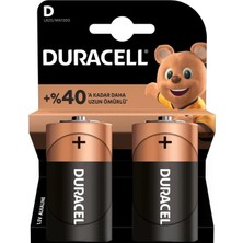 İlk El Grup Duracell D Büyük Pil 2'li Kart