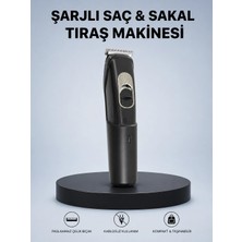 Techora Sale Kablosuz, Paslanmaz Çelik Bıçaklı Profesyonel Saç ve Sakal Tıraş Makinesi – Sessiz, Güçl�