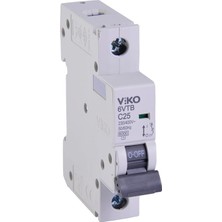 6VTB-1C25 Otomatik Sigorta 6ka C Tipi 1 Kutup 25A
