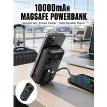 Shopwave 15W Kablosuz Hızlı Şarjlı 10000 Mah Powerbank – Taşınabilir, LED Göstergeli