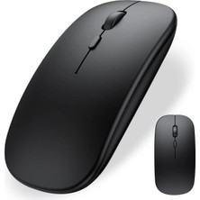 Bluetooth Şarjlı 2.4ghz Kablosuz Mouse Sessiz Tıklama