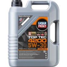 5W30 Motor Yağı Tam Sentetik Top Tec 4200 5 Litre (8973) (2024 Üretim) 4949031
