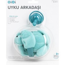Oioi Uyku Arkadaşı Silikon Emzikli Peluş Fil, Yenidoğan Için 2'si 1 Arada Emzik ve Uyku Arkada�