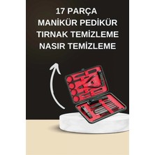 Hace Bazaar Elektrikli Manikür Pedikür Seti Ikili Set 17 Parça Tırnak Bakımı Nasır Temizleme Tırnak Şekillendirme