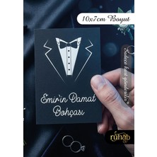 Ruhab Kişiye Özel Damat Gelin Bohça Kartı / Gelin Bohçası / Hediye Kartı / Isimlik / Düğün Nişan Söz