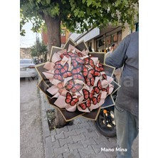 Mano Mina Büyük Boy LED Işıklı Kelebek Buketi Renk Hediyelik