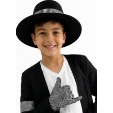Kostüm Sarayı Michael Jackson Şapkası ve Eldiveni Çocuk