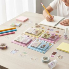 Uslucan Alışveriş 2'li Mini Not Defteri Seti - Sulu Dekoratif Kapak - 12 Sayfa Sticker