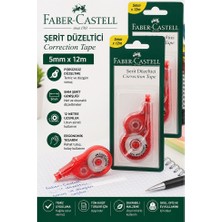 Artlantis Şerit Daksil Beyaz 5MMX12 Metre 2 Adet Faber Castell Şerit Düzeltici Şerit Silici Yazı Silici Büro Ofis Okul
