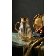 Morponi Borosilikat Cam Papatya Model Amber Sürahi 1800 ml  Dr-23