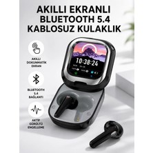 Mercora Tech Bluetooth 5.4 Kulaklık – Gürültü Engelleme ve Akıllı Ekranlı Şarj Kutusu