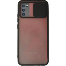 Beta Moda Hub Newface Samsung Galaxy A02S Kılıf Palm Buzlu Kamera Sürgülü Silikon - Siyah