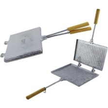 Empressco Doremcy Ahşap Saplı Metal Ocak Üstü Sade Tost Makinesi Ekmek Kızartma