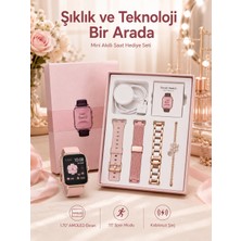 Shopwave Kadınlar Için Dokunmatik Ekran Akıllı Saat ve  Kablosuz Bluetooth Kulaklık Anc Özelliği