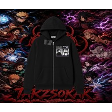 Tarzsokak Sasuke Uchiha Naruto Anime Karakter Oversize Unisex Hırka & Çeket Fermuarlı Sweatshirt Beyaz