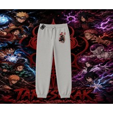 Tarzsokak Gaara Naruto Anime Karakteri Unisex Jogger Eşofman Altı Beyaz