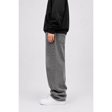 Lyvens Erkek Füme Baggy Jean Pantolon
