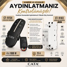 Cata Aydınlatma Kumandası + 25A Sessiz Kontaktör | Uzaktan Kumandalı Aydınlatma Kontrol Sistemi | Yüksek Güçlü Aydınlatma Kontrolü