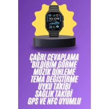 Sepetopia Ultra 3 Kordonlu Amoled Ekran Akıllı Saat Çok Fonksiyonlu Uyku ve Sağlık Takibi
