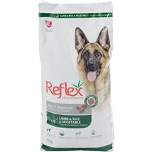 Reflex Kuzu Etli Pirinçli ve Sebzeli Yetişkin Köpek Maması 15 kg