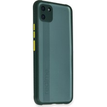 Eco Port Realme C11 Kılıf Miami Şeffaf Silikon - Koyu Yeşil - Koyu Yeşil