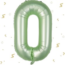 Hero Benim - 0 Rakamı Su Yeşili Folyo Balon 40 Inch 90 cm