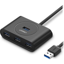 Ugreen USB 3.0 4 Portlu Hub Çoklayıcı Siyah 50 cm
