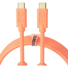 Dj Techtools Cables Usb-C To C - 1mt | Neon Orange