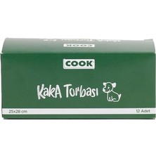 Cook Kaka Torbası, 12 Rulo x 30 Torba, 360 Adet, Elma Kokulu, Yeşil