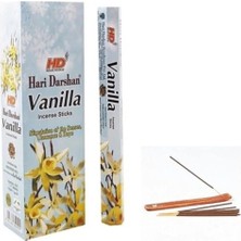 Fethiye Toptan Hari Darshan 20 Adet Tütsü Farklı Aromalar + 1 Adet Işlemeli Tütsü Kayık Hediye (Vanilla)