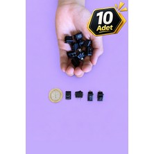 Tabis Mini Kare Işıksız On/off Anahtar Switch | 2 Pin | 10 Adet | Küçük Boy Aç-Kapa Işıksız Siyah Anahtar IC-125B