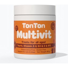 Tonton Glutensiz Multivitamin 60 Tablet (Kedi  Köpek Için Taurin Biotin Çinko Takviyeli)