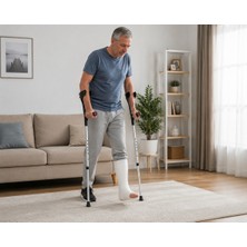 Empressco Karvel Medikal Kanedyen Koltuk Değneği 2 Adet Ayarlanabilir Dirsek Destekli Baston Alüminyum Ergonomik Kaymaz Taban