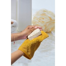 Salvia Dione Bambu Kese Banyo Lifi Peeling Vücut Scrub Derin Temizlik Spa Masaj Doğal Bakım Yüz Kese Sarı (Hardal